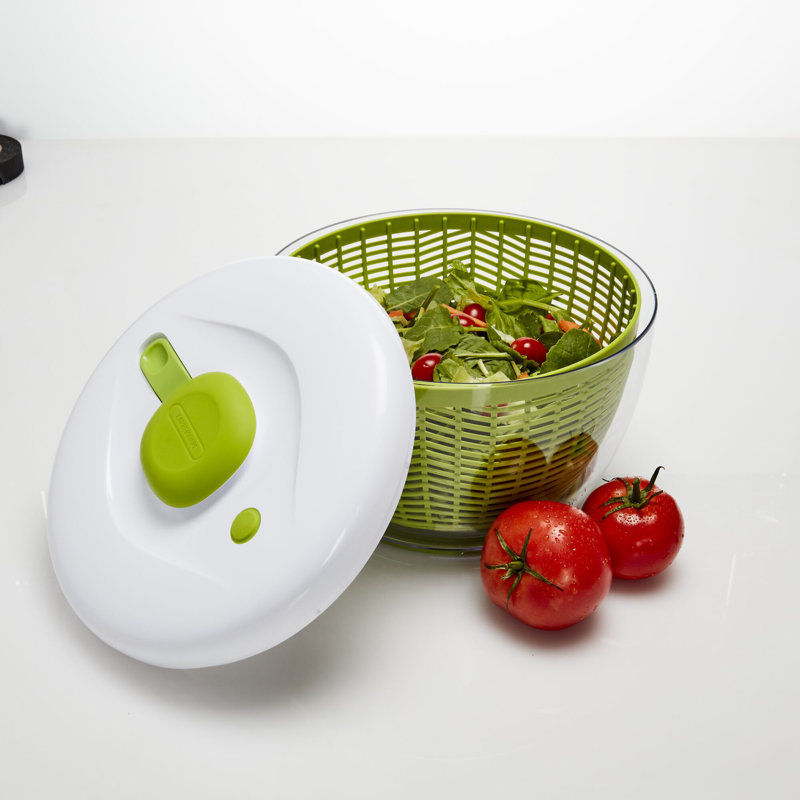 Farberware Pump Salad Spinner with Bowl, 6.6 quart, Green Wayfair